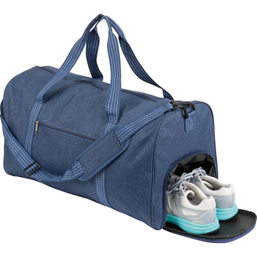 Sporttasche MOVE IT , blau, 300D Polyester, 60,00cm x 28,50cm x 32,00cm (Länge x Höhe x Breite), Bild 3