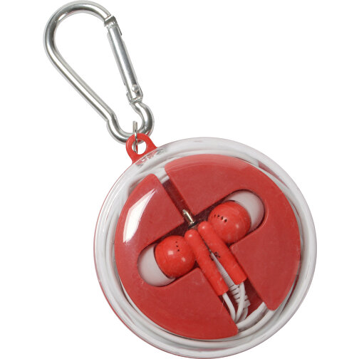 Kopfhörer Mit Universal-Ladekabel LISTEN & CHARGE , rot, Kunststoff, 3,50cm (Höhe), Bild 2