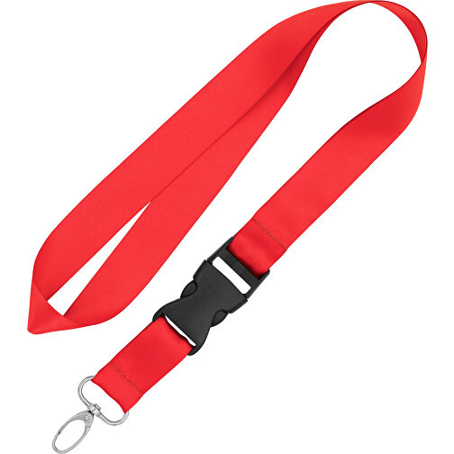 Schlüsselband Basic Oval , Promo Effects, rot, Satin, 105,00cm x 2,50cm (Länge x Breite), Bild 1