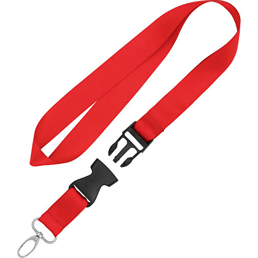 Schlüsselband Basic Oval , Promo Effects, rot, Satin, 105,00cm x 2,50cm (Länge x Breite), Bild 2