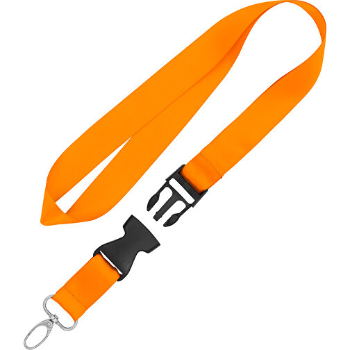 Schlüsselband Basic Oval , Promo Effects, orange, Satin, 105,00cm x 2,50cm (Länge x Breite), Bild 2