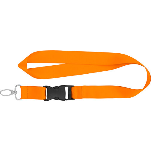 Schlüsselband Basic Oval , Promo Effects, orange, Satin, 105,00cm x 2,50cm (Länge x Breite), Bild 3