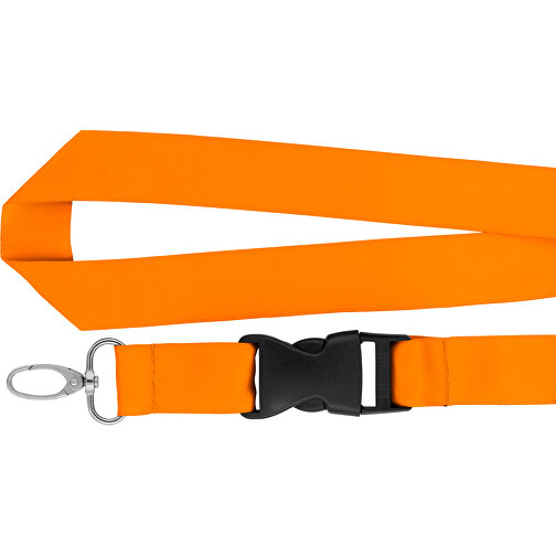 Schlüsselband Basic Oval , Promo Effects, orange, Satin, 105,00cm x 2,50cm (Länge x Breite), Bild 4