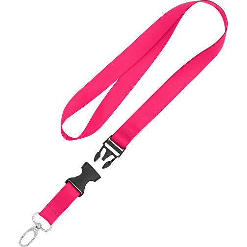 Schlüsselband Basic Oval , Promo Effects, pink, Satin, 105,00cm x 1,90cm (Länge x Breite), Bild 2