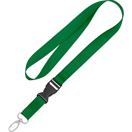 Schlüsselband Basic Oval , Promo Effects, grün, Satin, 105,00cm x 1,90cm (Länge x Breite), Bild 1
