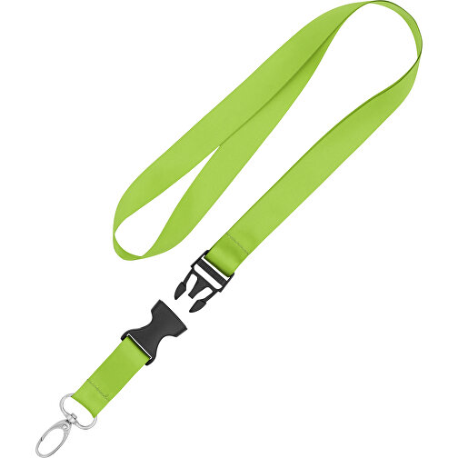 Schlüsselband Basic Oval , Promo Effects, apfelgrün, Satin, 105,00cm x 1,90cm (Länge x Breite), Bild 2
