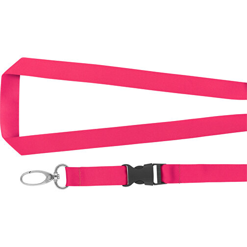 Schlüsselband Basic Oval , Promo Effects, pink, Satin, 105,00cm x 1,60cm (Länge x Breite), Bild 4