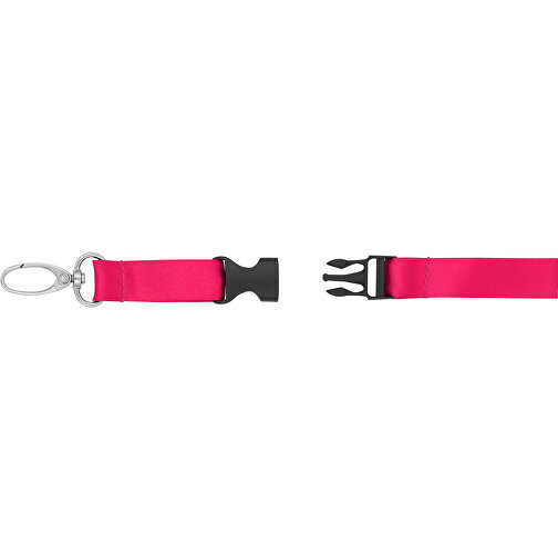 Schlüsselband Basic Oval , Promo Effects, pink, Satin, 105,00cm x 1,60cm (Länge x Breite), Bild 6