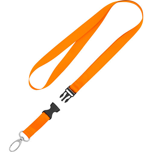 Schlüsselband Basic Oval , Promo Effects, orange, Satin, 105,00cm x 1,60cm (Länge x Breite), Bild 2