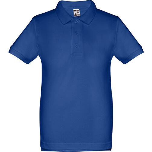 THC ADAM KIDS. Kurzärmeliges Baumwoll-Poloshirt Für Kinder (unisex) , königsblau, 100% Baumwolle, 2, 45,00cm x 31,00cm (Länge x Breite), Bild 1