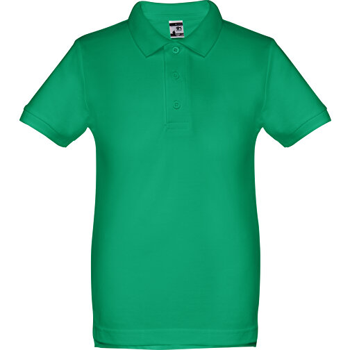 THC ADAM KIDS. Kurzärmeliges Baumwoll-Poloshirt Für Kinder (unisex) , grün, 100% Baumwolle, 8, 54,00cm x 40,00cm (Länge x Breite), Bild 1