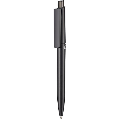 Kugelschreiber CREST RECYCLED + Schwarz , Ritter-Pen, schwarz recycled/smoke grey, ABS-Kunststoff, 149,00cm (Länge), Bild 1