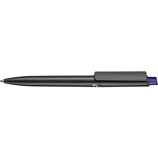 Kugelschreiber CREST RECYCLED + Schwarz , Ritter-Pen, schwarz recycled/ozean-blau TR/FR, ABS-Kunststoff, 149,00cm (Länge), Bild 3