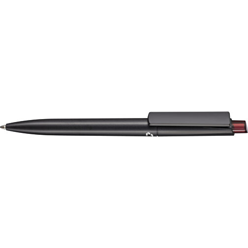 Kugelschreiber CREST RECYCLED + Schwarz , Ritter-Pen, schwarz recycled/rubin-rot TR/FR, ABS-Kunststoff, 149,00cm (Länge), Bild 3
