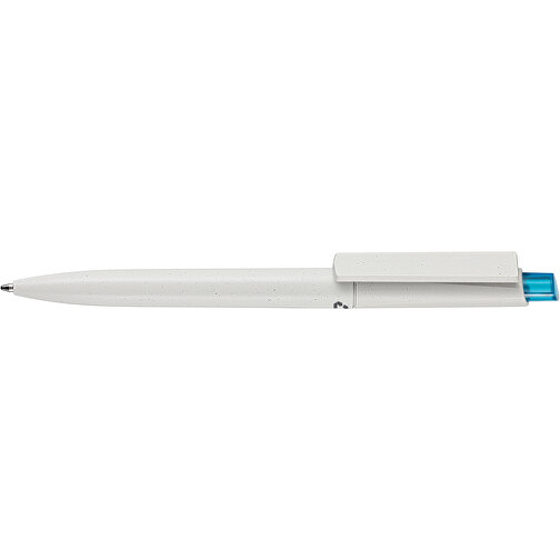 Kugelschreiber CREST RECYCLED + Grau , Ritter-Pen, grau recycled/caribic-blau TR/FR, ABS-Kunststoff, 149,00cm (Länge), Bild 3