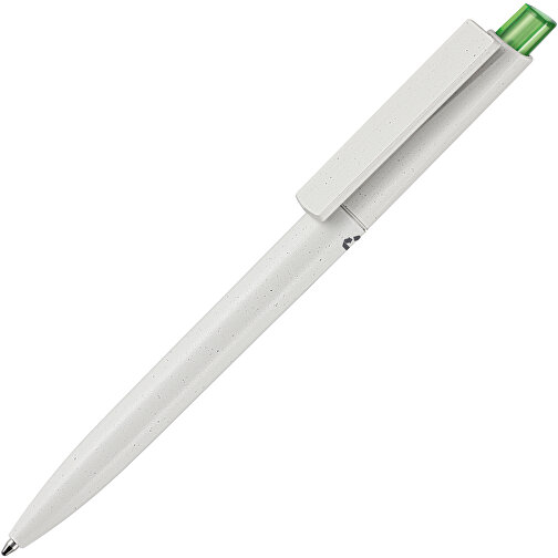 Kugelschreiber CREST RECYCLED + Grau , Ritter-Pen, grau recycled/gras grün TR., ABS-Kunststoff, 149,00cm (Länge), Bild 2