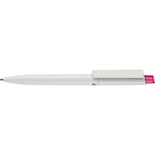 Kugelschreiber CREST RECYCLED + Grau , Ritter-Pen, grau recycled/magenta-pink TR/FR, ABS-Kunststoff, 149,00cm (Länge), Bild 3
