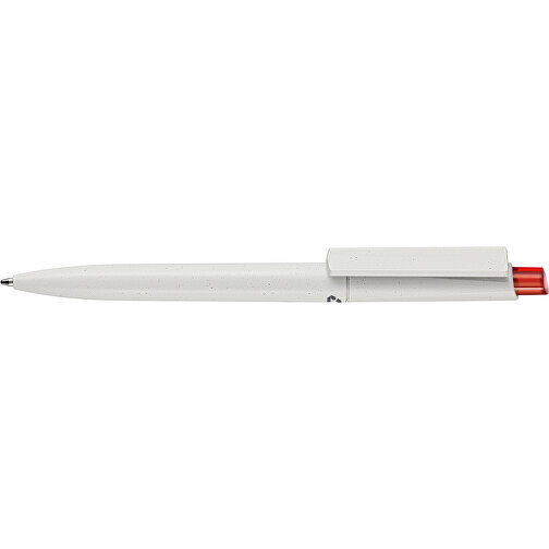 Kugelschreiber CREST RECYCLED + Grau , Ritter-Pen, grau recycled/feuer-rot TR/FR, ABS-Kunststoff, 149,00cm (Länge), Bild 3