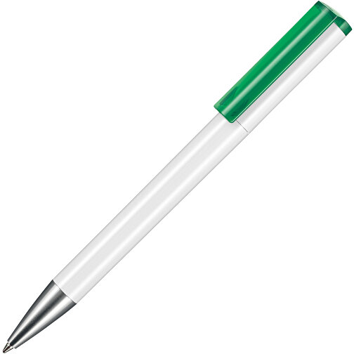 Kugelschreiber LIFT ST , Ritter-Pen, weiss/limonen-grün TR/FR, ABS-Kunststoff, 140,00cm (Länge), Bild 2