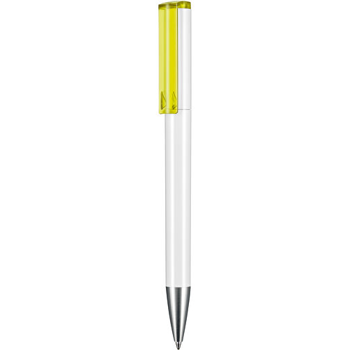 Kugelschreiber LIFT ST , Ritter-Pen, weiss/ananas-gelb TR/FR, ABS-Kunststoff, 140,00cm (Länge), Bild 1