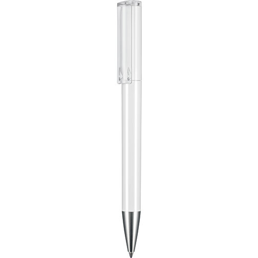 Kugelschreiber LIFT ST , Ritter-Pen, weiß/transp. TR/FR, ABS-Kunststoff, 140,00cm (Länge), Bild 1
