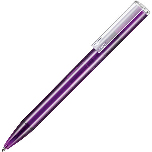 Kugelschreiber LIFT TRANSPARENT P , Ritter-Pen, pflaume-lila TR/FR, ABS-Kunststoff, 140,00cm (Länge), Bild 2