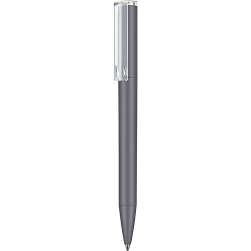 Kugelschreiber LIFT SOFT P , Ritter-Pen, dunkel grau, ABS-Kunststoff, 140,00cm (Länge), Bild 1
