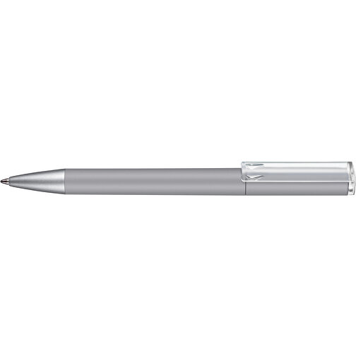 Kugelschreiber LIFT SOFT , Ritter-Pen, stein-grau, ABS-Kunststoff, 140,00cm (Länge), Bild 3