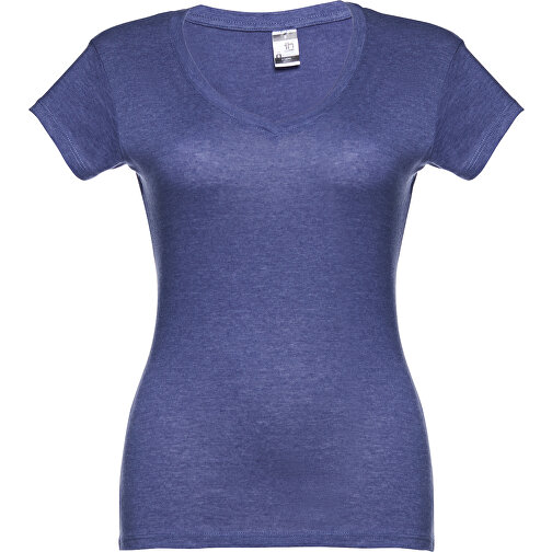 THC ATHENS WOMEN. Damen T-shirt , blau melliert, 100% Baumwolle, XXL, 70,00cm x 50,00cm (Länge x Breite), Bild 1