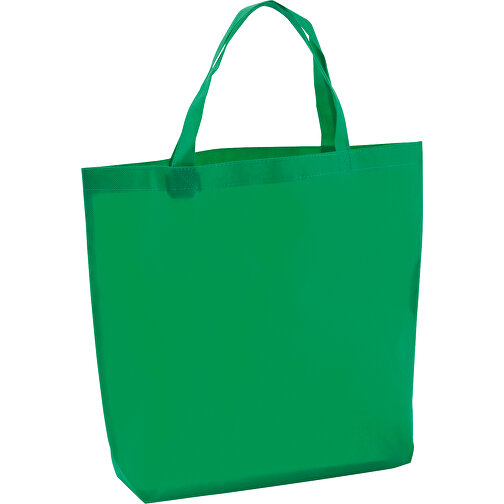 Tasche SHOPPER , grün, Vliesstoff, 40,00cm x 10,00cm x 35,00cm (Länge x Höhe x Breite), Bild 1