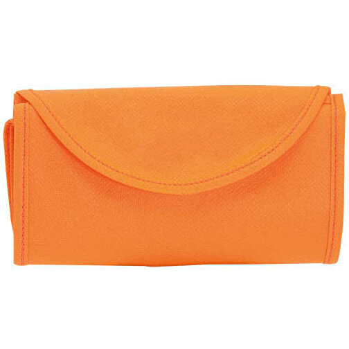 Faltbare Tasche KONSUM , orange, Vliesstoff, 38,00cm x 42,00cm (Länge x Breite), Bild 1