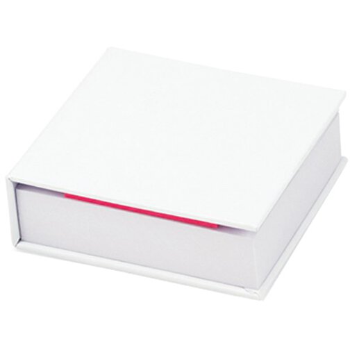 Notizzettelbox CODEX , weiss, Pappe, 8,00cm x 8,00cm x 2,90cm (Länge x Höhe x Breite), Bild 1