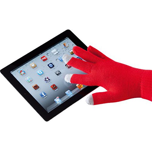 Touchpad Handschuhe ACTIUM , rot, Acryl, , Bild 1