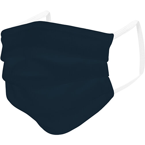 Mund-Nasen-Maske , dunkelblau, Baumwolle, 11,00cm x 9,00cm (Länge x Breite), Bild 2
