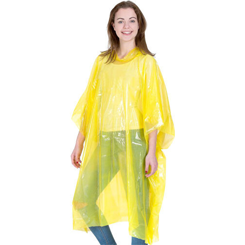 Regenponcho 'Standard' , transparent-gelb, Kunststoff, 102,00cm x 127,00cm (Höhe x Breite), Bild 1