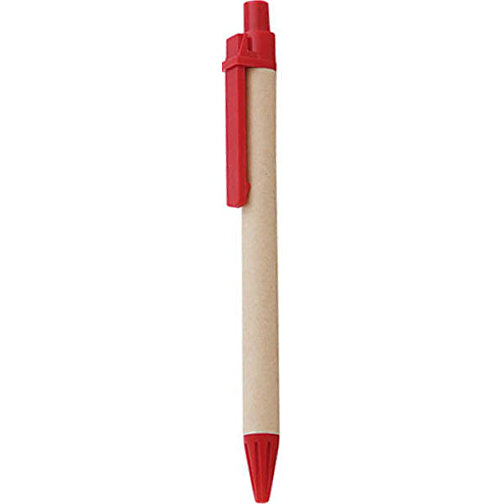 Kugelschreiber COMPO , rot, Recycelt Pappe, 14,00cm (Breite), Bild 1