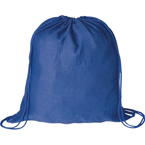 Rucksack BASS , blau, 100% Baumwolle, 37,00cm x 41,00cm (Länge x Breite), Bild 1