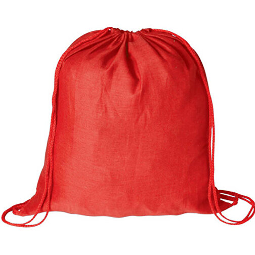 Rucksack BASS , rot, 100% Baumwolle, 37,00cm x 41,00cm (Länge x Breite), Bild 1
