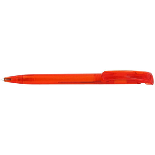 Kugelschreiber CLEAR TRANSPARENT , Ritter-Pen, flamingo, ABS-Kunststoff, 14,80cm (Länge), Bild 3