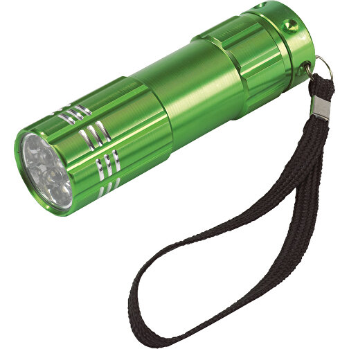 LED-Taschenlampe POWERFUL , grün, Aluminium, 9,50cm (Höhe), Bild 1