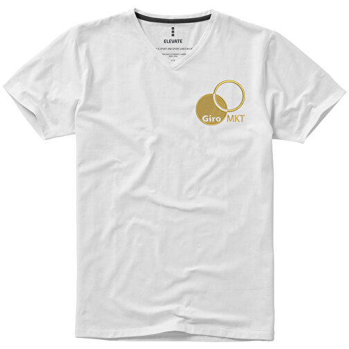 Kawartha T-Shirt Für Herren Mit V-Ausschnitt , Green Concept, weiss, Single jersey Strick 95% Bio Baumwolle, 5% Elastan, 200 g/m2, S, , Bild 4