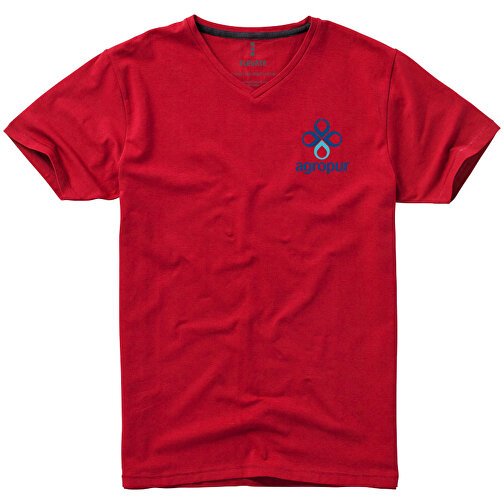 Kawartha T-Shirt Für Herren Mit V-Ausschnitt , Green Concept, rot, Single jersey Strick 95% Bio Baumwolle, 5% Elastan, 200 g/m2, L, , Bild 2