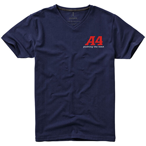 Kawartha T-Shirt Für Herren Mit V-Ausschnitt , Green Concept, navy, Single jersey Strick 95% Bio Baumwolle, 5% Elastan, 200 g/m2, XXXL, , Bild 2