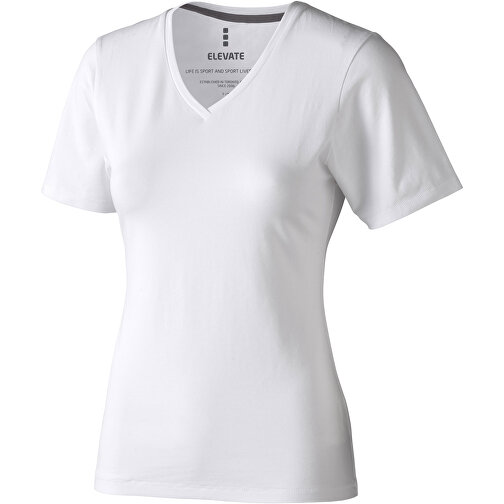 Kawartha T-Shirt Für Damen Mit V-Ausschnitt , Green Concept, weiß, Single jersey Strick 95% GOTS zertifizierte Bio Baumwolle, 5% Elastan, 200 g/m2, S, , Bild 1