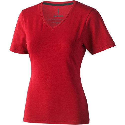 Kawartha T-Shirt Für Damen Mit V-Ausschnitt , Green Concept, rot, Single jersey Strick 95% Bio Baumwolle, 5% Elastan, 200 g/m2, S, , Bild 1