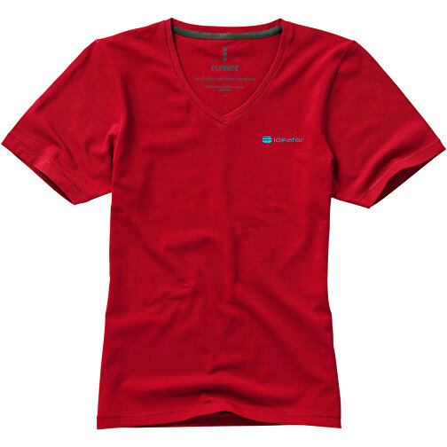 Kawartha T-Shirt Für Damen Mit V-Ausschnitt , Green Concept, rot, Single jersey Strick 95% Bio Baumwolle, 5% Elastan, 200 g/m2, S, , Bild 4