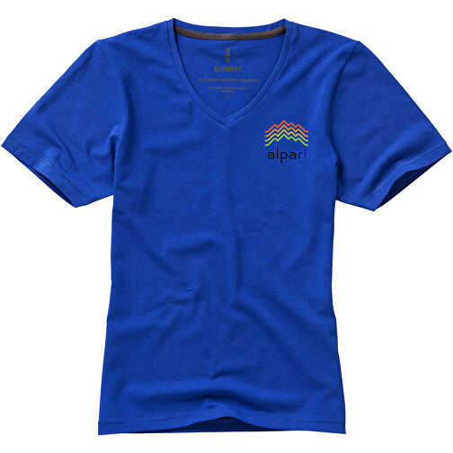 Kawartha T-Shirt Für Damen Mit V-Ausschnitt , Green Concept, blau, Single jersey Strick 95% Bio Baumwolle, 5% Elastan, 200 g/m2, S, , Bild 2