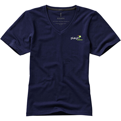 Kawartha T-Shirt Für Damen Mit V-Ausschnitt , Green Concept, navy, Single jersey Strick 95% Bio Baumwolle, 5% Elastan, 200 g/m2, XL, , Bild 2
