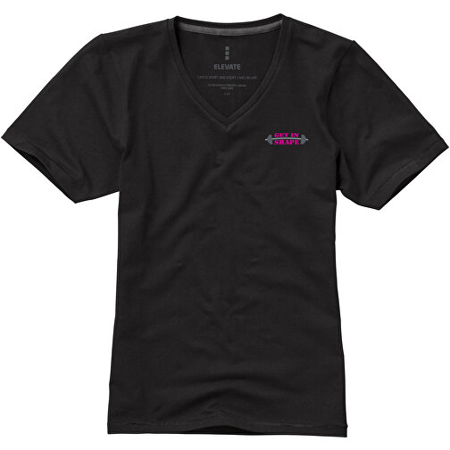 Kawartha T-Shirt Für Damen Mit V-Ausschnitt , Green Concept, schwarz, Single jersey Strick 95% Bio Baumwolle, 5% Elastan, 200 g/m2, S, , Bild 2