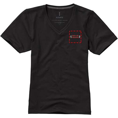 Kawartha T-Shirt Für Damen Mit V-Ausschnitt , Green Concept, schwarz, Single jersey Strick 95% Bio Baumwolle, 5% Elastan, 200 g/m2, L, , Bild 4